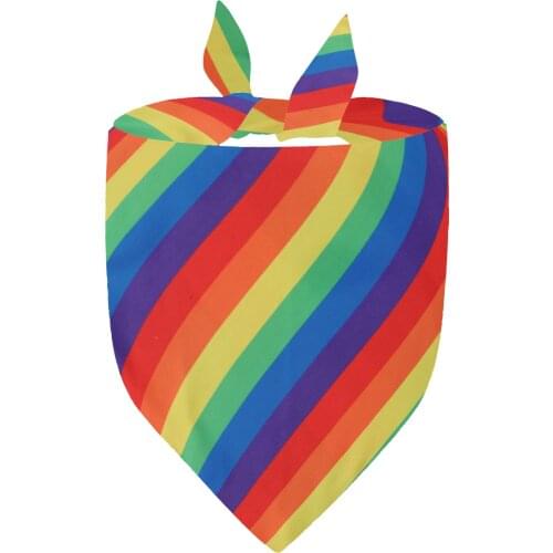 1Pcs Summer Dog Rainbow Tropical Style Pet Cat Dog Bandanas Scarf Polyester Bibs Dog Accessories