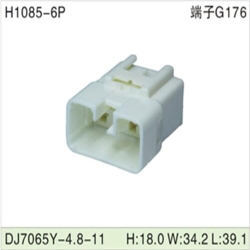 Free shipping 500pcsDJ7065Y-4.8-11 6Pin 4.8mm AMP Car Electrical Wire Connectors for VW,BMW,Audi,Toyota,NISSAN AND other