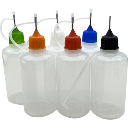 Fast Shipping Hot Empty 50ml Plastic Dropper Bottle With Screw Metal Needle Cap For Eye Drop E Liquid Bottles