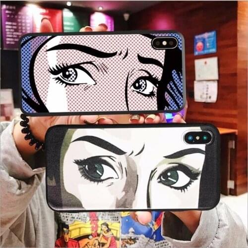 Celebrity Style Applicable iphonexsmax Illustration Eyes 7plus Apple XR Phone Case Soft