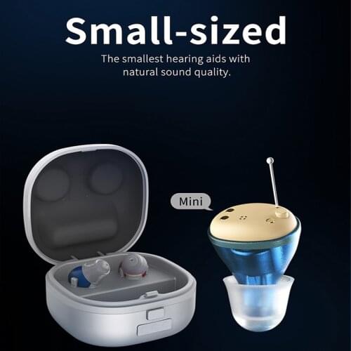 4 Programs Digital Rechargeable CIC Hearing Aid Invisible Earbuds With Recharge Charger Case Hearing Aid Dryer Hearing Aids