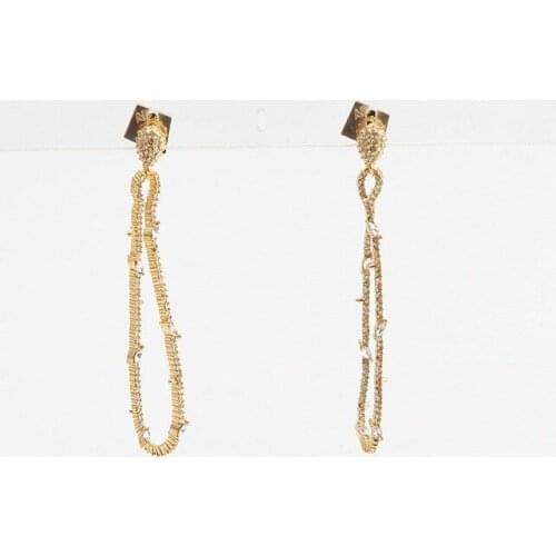 European and American fashion jewelry AB-encrusted zircon full of drill large temperament fashion earrings daily earrings