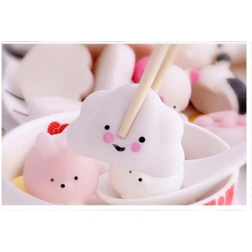 JETTING Ushihito Kawaii Cute Squishy Mini Small Cloud Soft squeeze Press Slow Rising Phone Strap Bread Cake Kid Toy Hobbie Gift