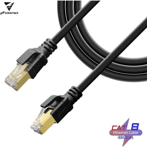 FDBRO Lan Cat 8 Ethernet Cable Category 8 Network Double Shielded Category Line 1m 1.5m 2m 3 m 5m GBASE-T For Router Modem Rj45