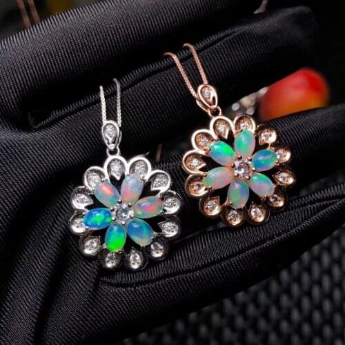 Fire color natural Opal Pendant for Necklace of women silver jewelry,Certified gem hot selling gift style birthday party present