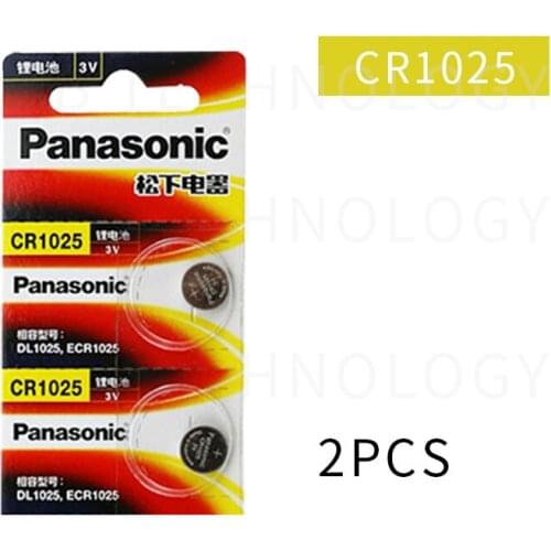 2pcs/lot New Original Panasonic CR1025 CR 1025 3V Lithium Button Battery Coin Cell Batteries