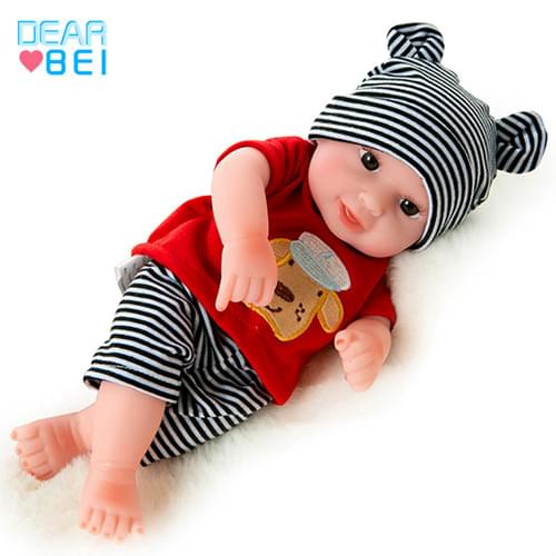 Hat Suit+30CM New baby dolls silicone viny 10inch Reborn baby poupee boneca baby soft toy gift todder