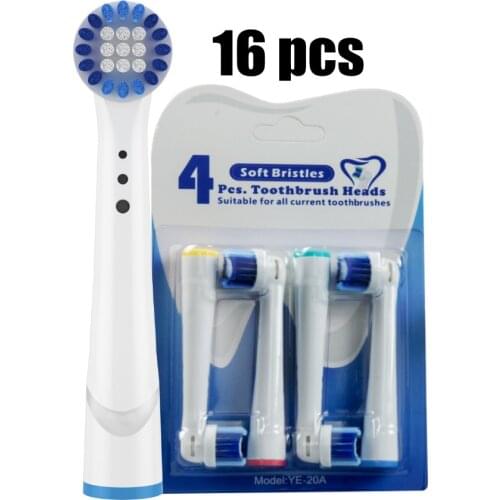 16pcs Replacement Brush Heads For Oral-B Electric Toothbrush Advance Power/Vitality Precision Clean/Pro Health/Triumph/3D Nozzle