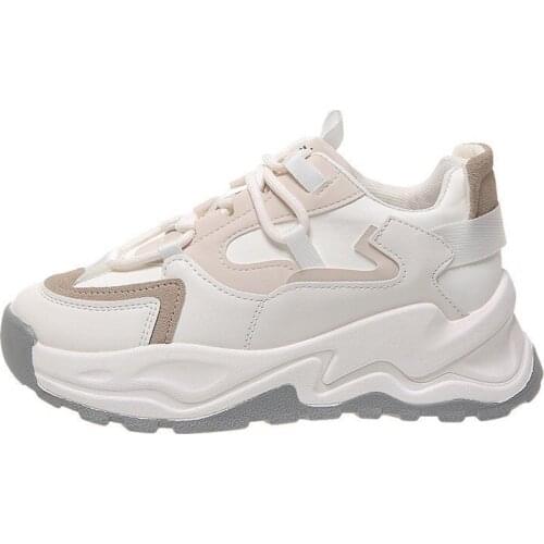 2021 New Womens Spring Platform Chunky Sneakers,Gray Brown Sports Shoes,Comfort Casual High Sneaker Women Vulcanize Sneakers