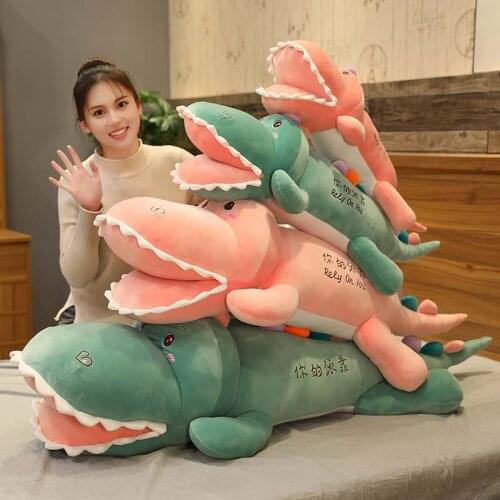 New Big Size Long Lovely Dinosaur Plush Toy Soft Cartoon Animal Dinosaur Stuffed Doll Boyfriend Pillow Kids Girl Birthday Gift