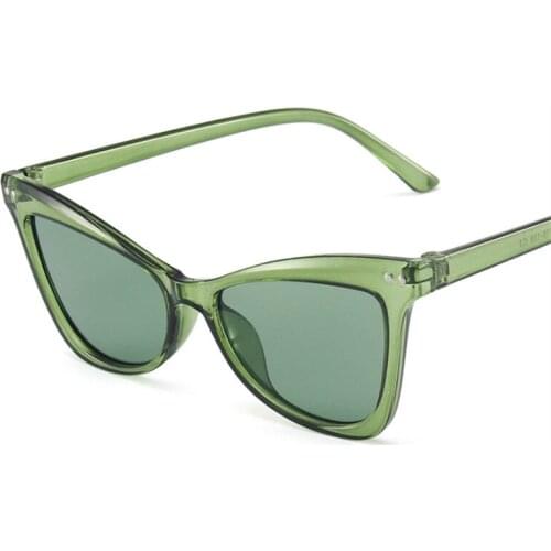 Fashion 2021 Cat Eye Sunglasses Women Luxury Black Green Sun Glasses Retro Gradient Shades Eyeglasses Female UV400
