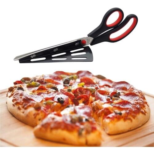 Pizza Scissor Cutter Stainless Steel Cut Pancake with Detachable Spatula Baking Accessories Kitchen Tools Bakeware Gadgets