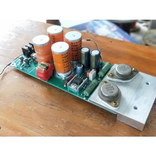 10A gold-sealed linear high-current power supply board based on LM317, high stability filament power supply