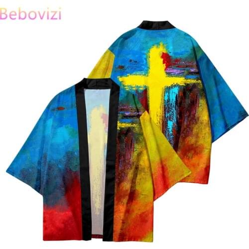 Plus Size XXS-6XL 5XL 4XL Graffiti Loose Japanese Cardigan Women and Men Harajuku Haori Kimono Cosplay Top Blouse Yukata Clothes