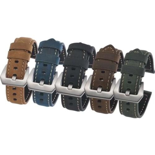 22mm Genuine Leather strap For Fossil Gen 5 Carlyle HR Julianna HR Band for Fossil Gen 5 Garrett/ Q Explorist HR Gen 4 Belt Band