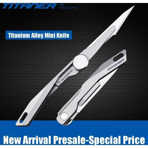 Titaner Titanium Alloy Mini Folding Knife EDC Utility Knife Portable Pocket Knife