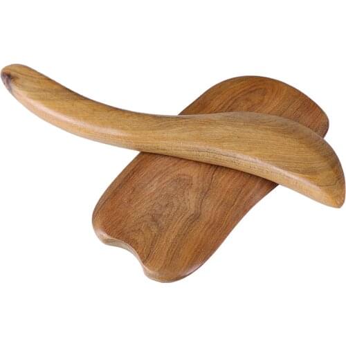 2pcs Sandalwood Gua Sha Board Massage Scraper guasha Plates Slimming Guasha For Back Arm Body Care Massage Tool
