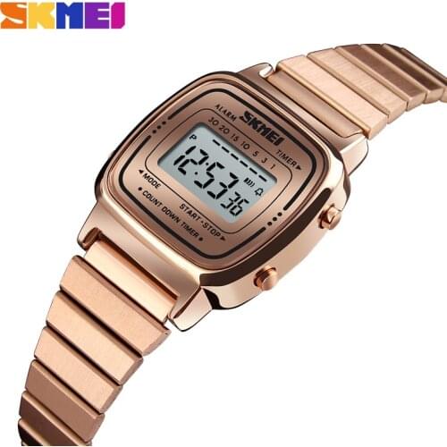 Women Watches Waterproof Business Rose Gold Stainless Steel Ladies Digital LED Calendar Wrist watch Brand Luxury reloj mujer