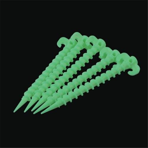 10PCS Tent Nail Luminous Effect 20cm Plastic Horn Spiral Tent Stake Camping Equipment Outdoor Travel Tent Peg Tent Accessories
