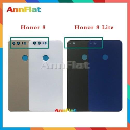 10Pcs High Quality For Huawei Honor 8 / Honor 8 Lite Back Housing Battery Cover Door Rear Cover Glass Honor8 with Adhesive