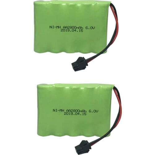 2PCS/lot 6V 2800mAh Remote Control Toys Electric toy security facilities electric toy AA battery 6 v 2800mah NIMH battery group