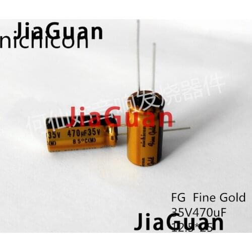 4PCS NICHICON FG 35V470UF 12.5x25MM fine gold 470UF 35V FineGold 470uF35V MUSE Audio Capacitor 470uF/35V