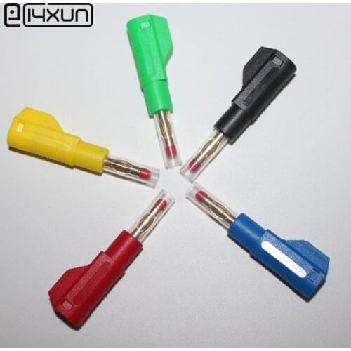 50pcs 32A 600V 4mm Banana Plug Gold Plated Retractable Stackable Connector Soldering Type High Quality