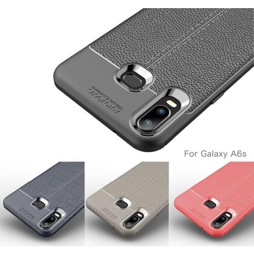 Phone Cases For Samsung Galaxy A6S Case Cover Silicone Carbon Fiber Back Coque Cover For Galaxy A6S Fundas Etui Protective Capa