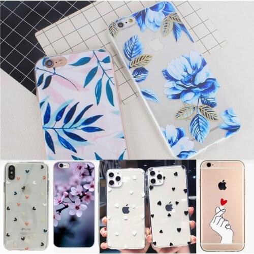 Flower Phone Case sFor iphone 7 XS Case Soft TPU Back Cover For iphone 6 6S 7 8 Plus iphone X 10 5 5S SE Case Cover Phone Cases