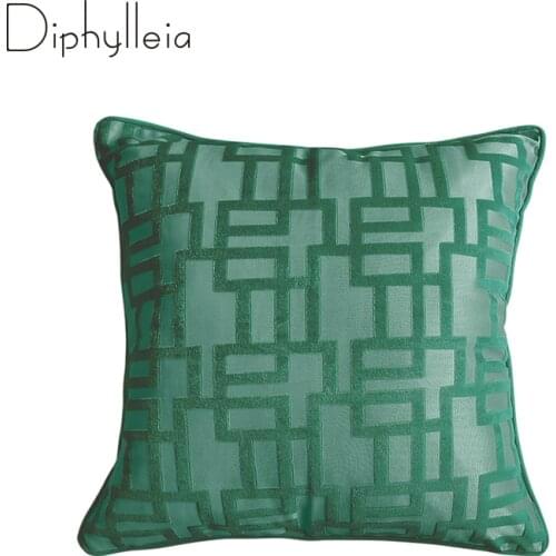 Diphylleia Modern Minimalist Cushion Cover 3D Cut Velvet Geometric Embroidery Navy Blue Art Pillow Case Gorgeous Home Decoration