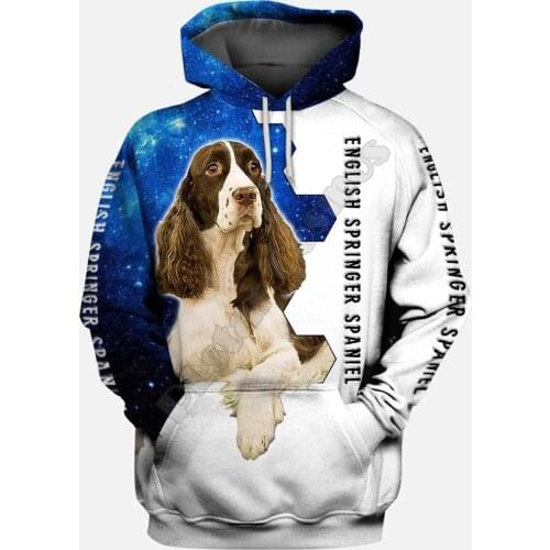 Fnglish Springer Spaniel 3D Printed Hoodies Funny Pullover Men For Women Funny Sweatshirts Animal Sweater Drop Shipping 02