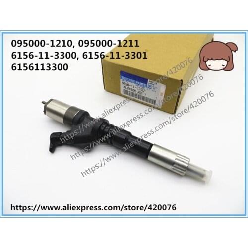 GENUINE AND BRAND NEW DIESEL FUEL INJECTOR 095000-1210, 095000-1211, 095000-1212, 6156-11-3300, 6156-11-3301, 6156-11-3302