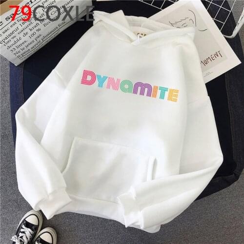 Korean Style Dynamite Hoodies Women Kawaii Cartoon Bangtan Boys Graphic Hoodie Kpop Unisex Winter Warm Tops Sweatshirts Female