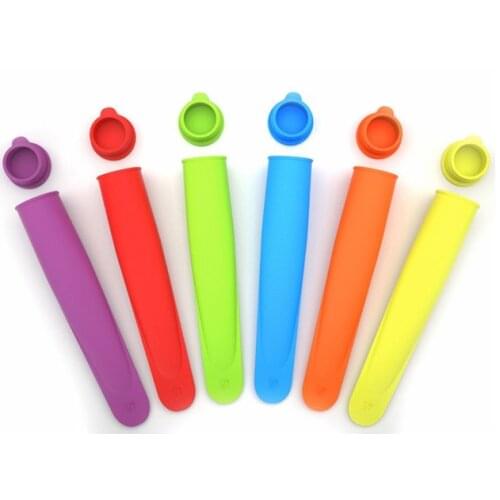 Colorful Silicone Ice Pop Mold Popsicles Mould with Lid DIY Ice Cream Makers Push Up Ice Cream Jelly Lollipop for Popsicle