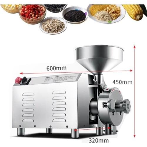 3000W Grains Grinder Cereals Herbs Spice Corn Dry Mill Grinding Machine Gristmill Flour Powder Crusher