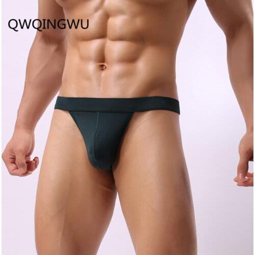 Mens Sexy Briefs Nylon Gay Underwear Men Exposed Buttocks Underwear Thong Comfortable Jockstrap T Back Breathable Briefs Tanga