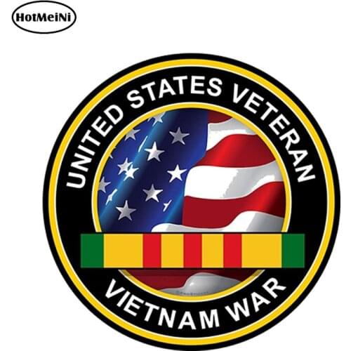 HotMeiNi 13cm x 13cm Car Styling United States Veteran Vietnam War Decal Car Sticker Waterproof Windows Bumper Accessories