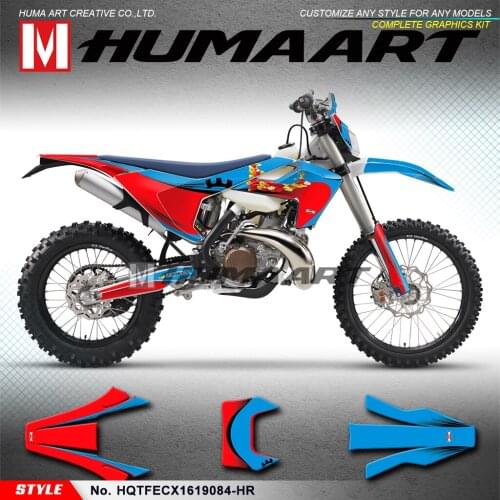HUMAART Enduro Stickers Adhesives for TE FE TX FX FS TC FC 125 150 250 300 350 450 501 2016 to 2019, Customizable