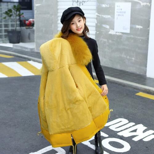 7-14 Years Kids Teenage Girls Parkas Newest 2020 Russian Winter Jacket For Girls Plus Velvet Warm Hooded Children Outerwear Coat