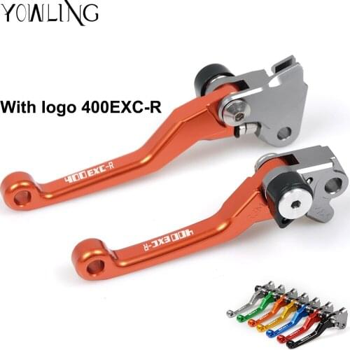 LOGO 400EXC-R Motocross Dirt bike Pit bike Pivot Foldable Clutch Brake Lever For 400 EXC-R 400EXC-R 2003 2004 2005 2006 2007