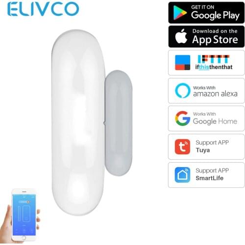 Door Alarm Smart WiFi Window Door Sensor Smart Home Security SmartLife APP Notification Alerts Work With Alexa Google Home IFTTT