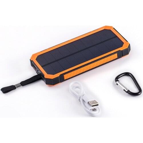 HK LiitoKala Lii-D001 External Solar Power Bank 10000mAh Charger For iPhone 6 6S 7 Plus Phone Battery Charger For Samsung Phone