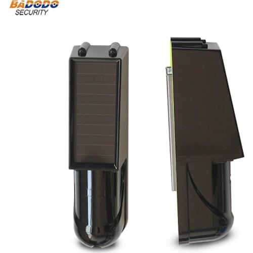IP68 waterproof two beams Solar powered 433MHz Wireless Infrared Beam sensor Detector alarm 100m Distance