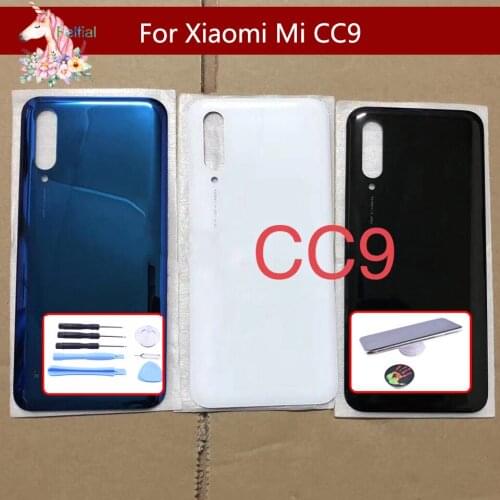 6.39"For Xiaomi Mi CC9 Back Battery Cover Rear Door Housing Case Glass Panel Mi cc9se Replacement for Xiaomi Mi A3 Battery Cover