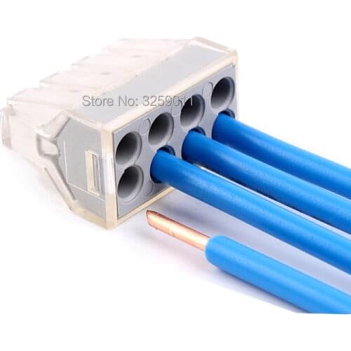 1PCS Push Wire Connector For Junction Boxes 400 V 18-12 AWG PCT-108 773-108 gray grey Suyep