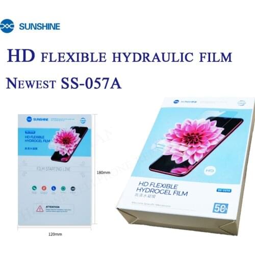 100pcs Newest SUNSHINE SS-057A Flexible hydraulic film for mobile phone Screen Front Film Cut For Cutting Machine with cut code