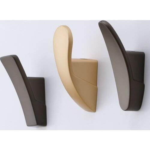 2 Pieces Black Gold Silver Modern Simple Single Hook Kitchen Toilet Clothes Hook Bedroom Balcony Hook Furniture Hardware