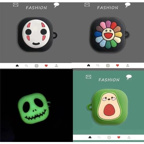 3D New Cute Cartoon Earphone Cover for Samsung Galaxy Buds Live Case Silicon Case for Galaxy Buds Pro Cases Headphone Box Funda