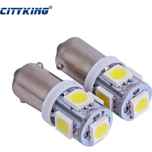50pcs White light Car Bulbs BA9S Led 12V Car LED light ba9s 5SMD led 5050 5LED Interior Bulbs Reading Light Car Light Sourse