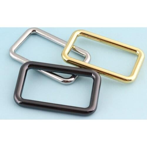 6pcs 38mm Silver/Gold Rectangular Rings Alloy Rectangle Rings for Webbing Strap Purse Handbag Leathercraft Hardware Bag